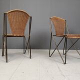 Set of 6 Abanica chairs in wicker by Oscar Tusquets for Aleph, 1990s