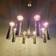 Space Age tubular chrome metal chandelier, 1970s