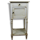 Bedside table old patina to the creamy white English