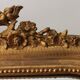 Old gilded mirror with A pediment