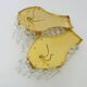 Pair of vintage 3-tiered hot air balloon wall sconces with glass tassels. 1960s