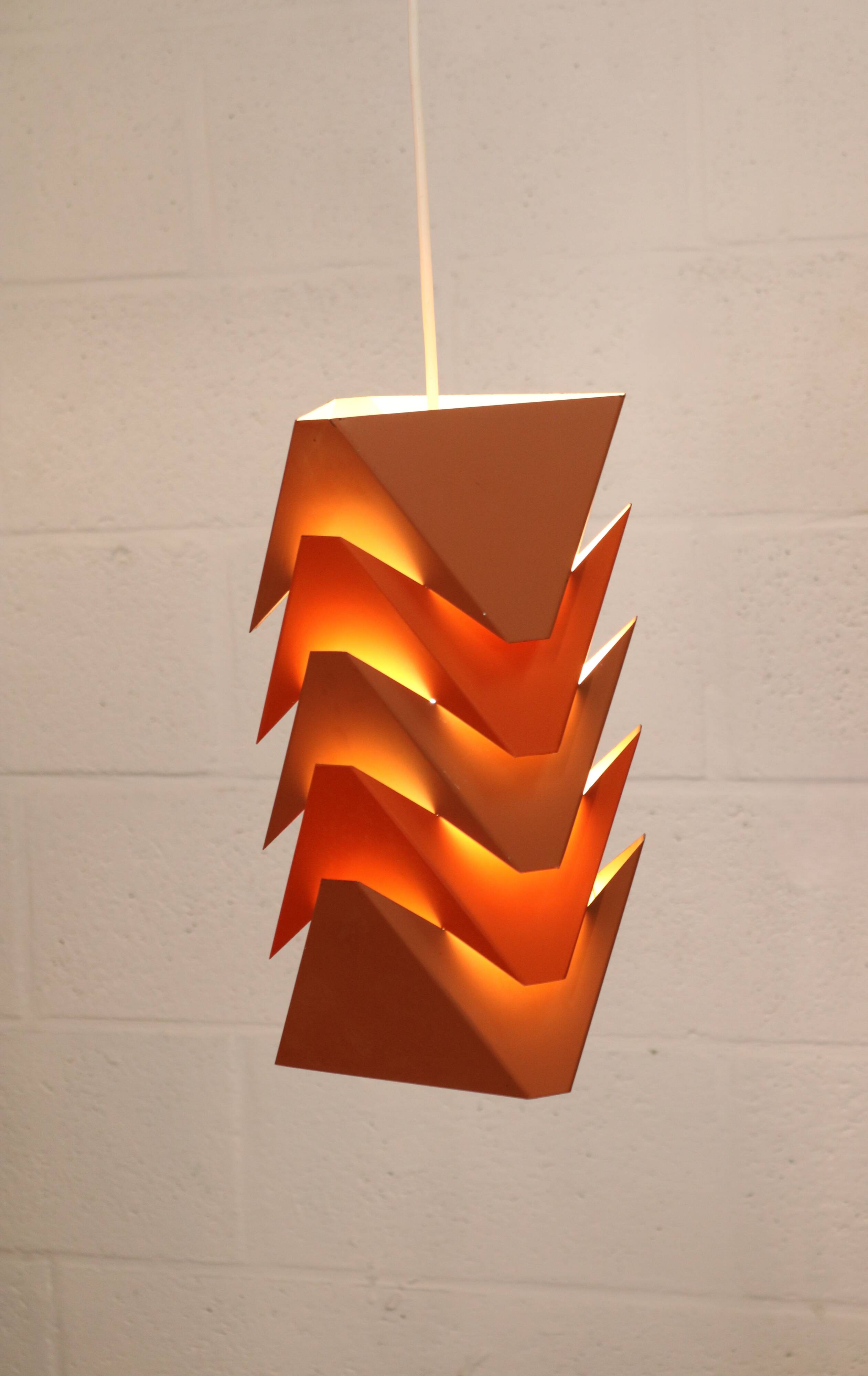 Mid Century Ekko Metal Pendant Lamp by Louis Weisdorf for Lyfa, Denmark, 19