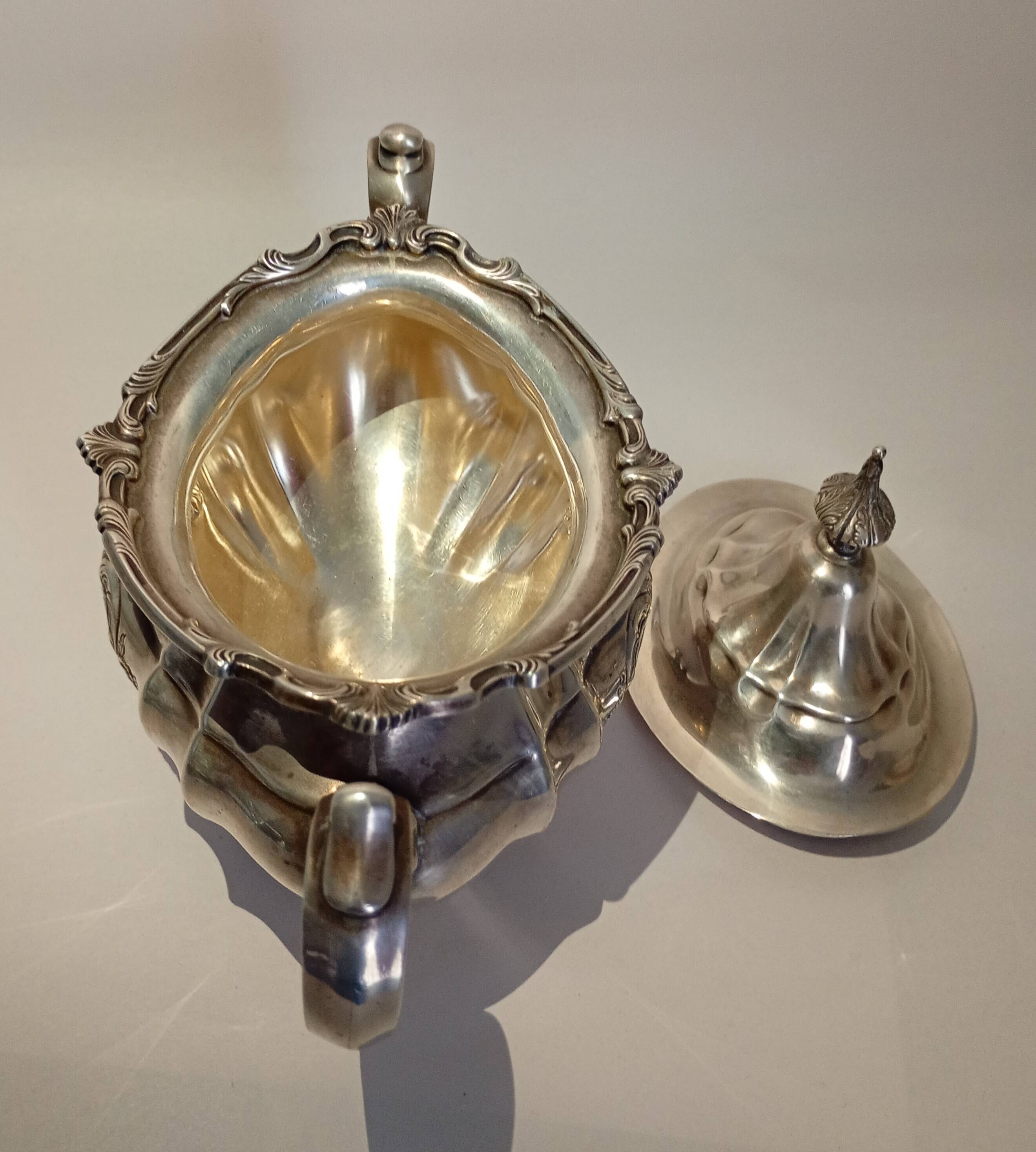 Reed & Barton Solid Sterling Silver Sugar Bowl & Creamer 790 grams