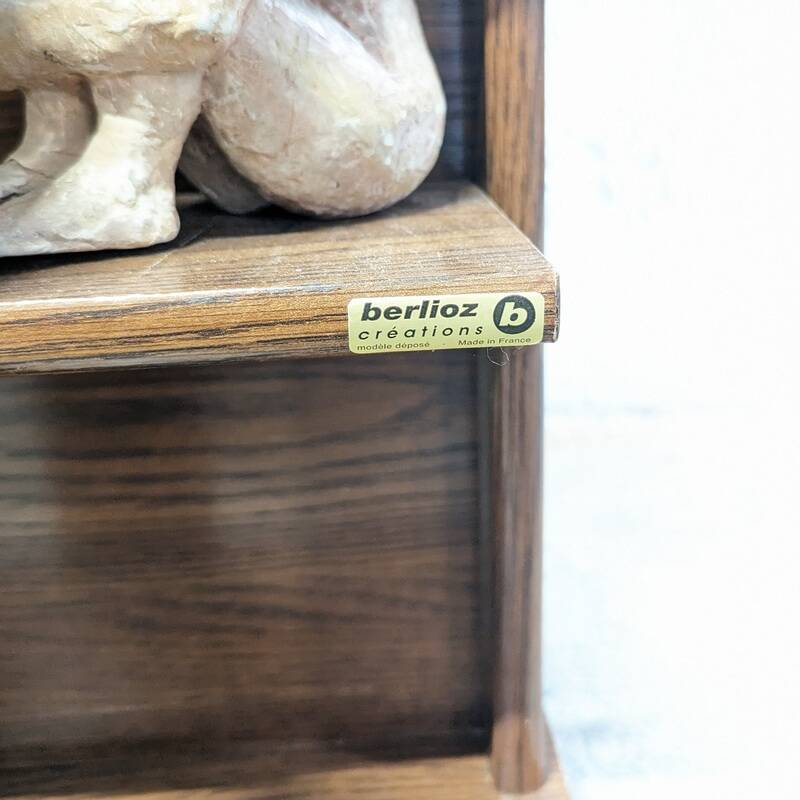 Bibliothèque tournante en chêne antique