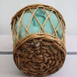 Glass and wicker demijohn