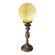 bronze lamp in Rococo style with yellow-green opaline ball, superb, electrical works fine