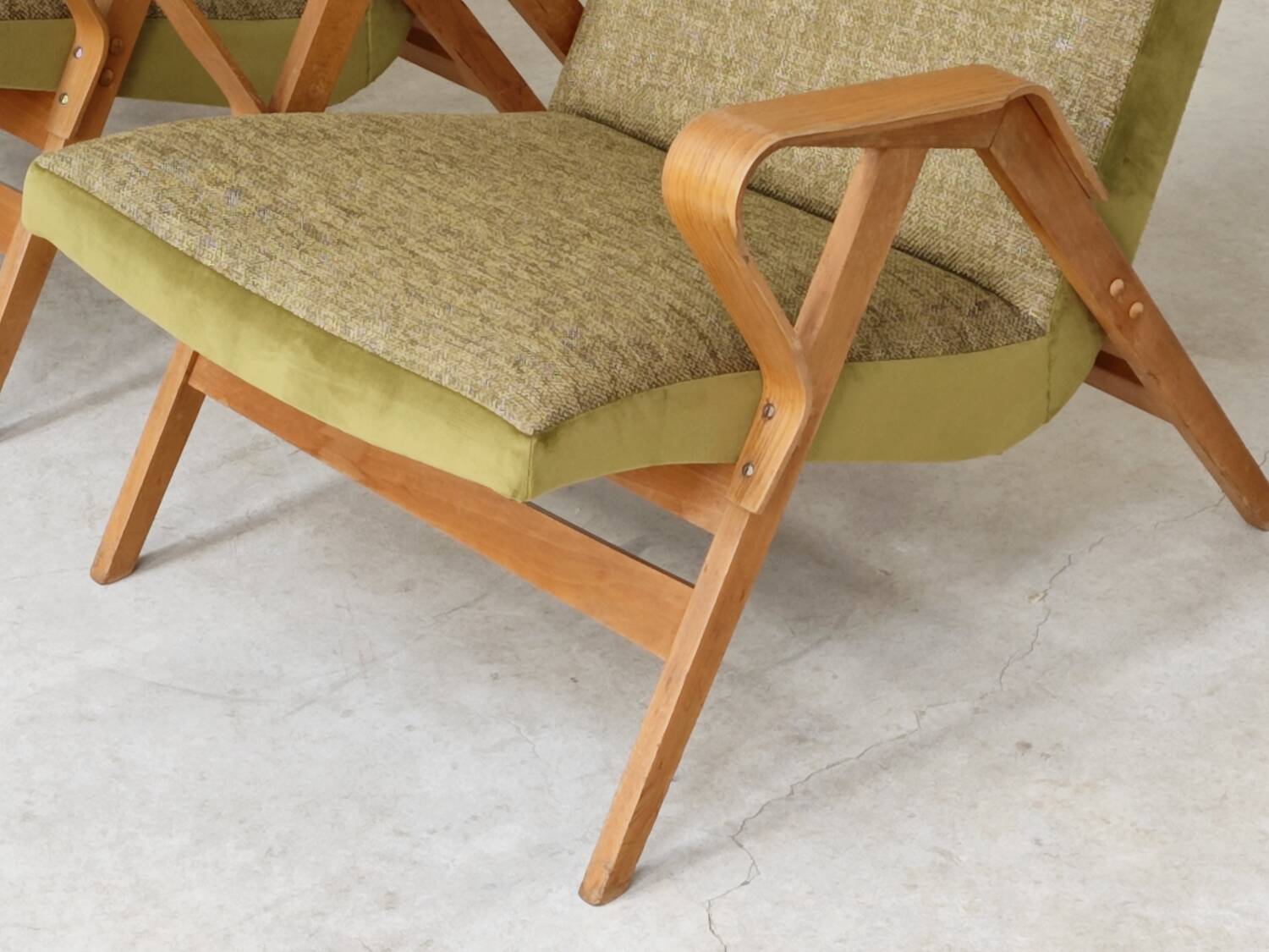 Pair of armchairs restored by Frantisek Jirak for Tatra Nabytok 1960