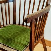1900s Arts and Crafts style tapered wingback armchair