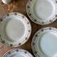 Set of 4 old flat plates in Terre de Fer, Cadiz L&G