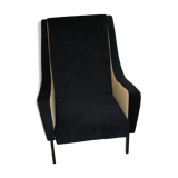 Midnight blue velvet armchair