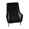 Midnight blue velvet armchair