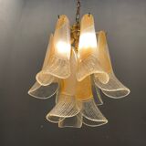 Italian Murano Glass Feather Pendant Lamp