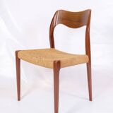 Set Of 4 Dining Chairs Model 71 Made In Teak By Niels O. Møller From 1960s