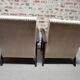 Paire de Fauteuils club / Chauffeuse vintage 50's , pieds compas