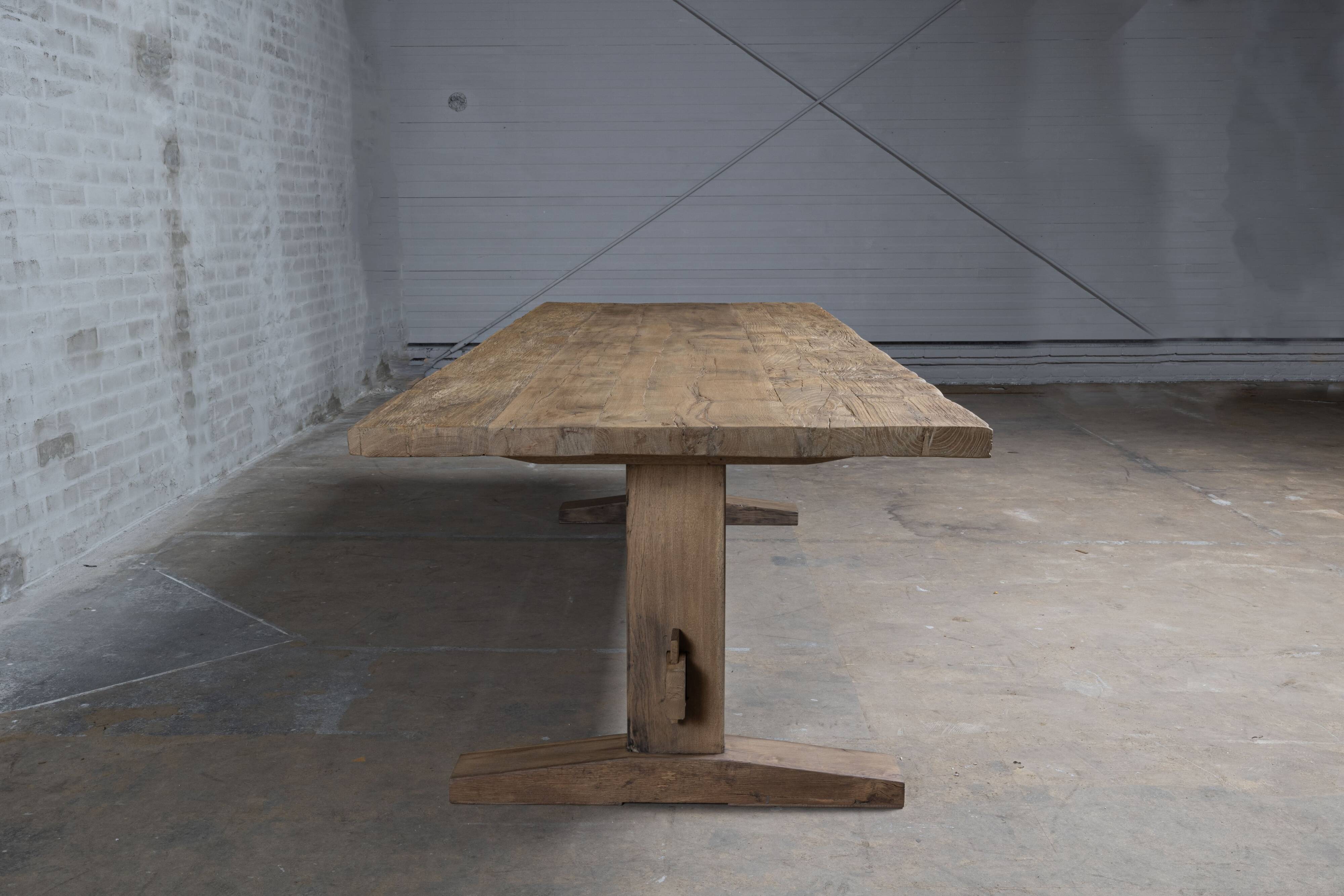 Table de ferme Hed en chêne massif ancien - 275 cm