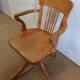 Adjustable office chair, in solid light oak – 1940