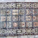 Hand-woven Kashmir silk rug 128x78cm