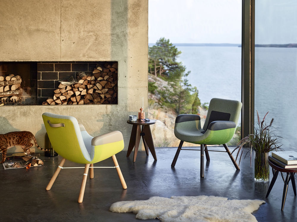 Vitra - Tabouret Solvay Chène Fumé - Jean Prouvé, 1941