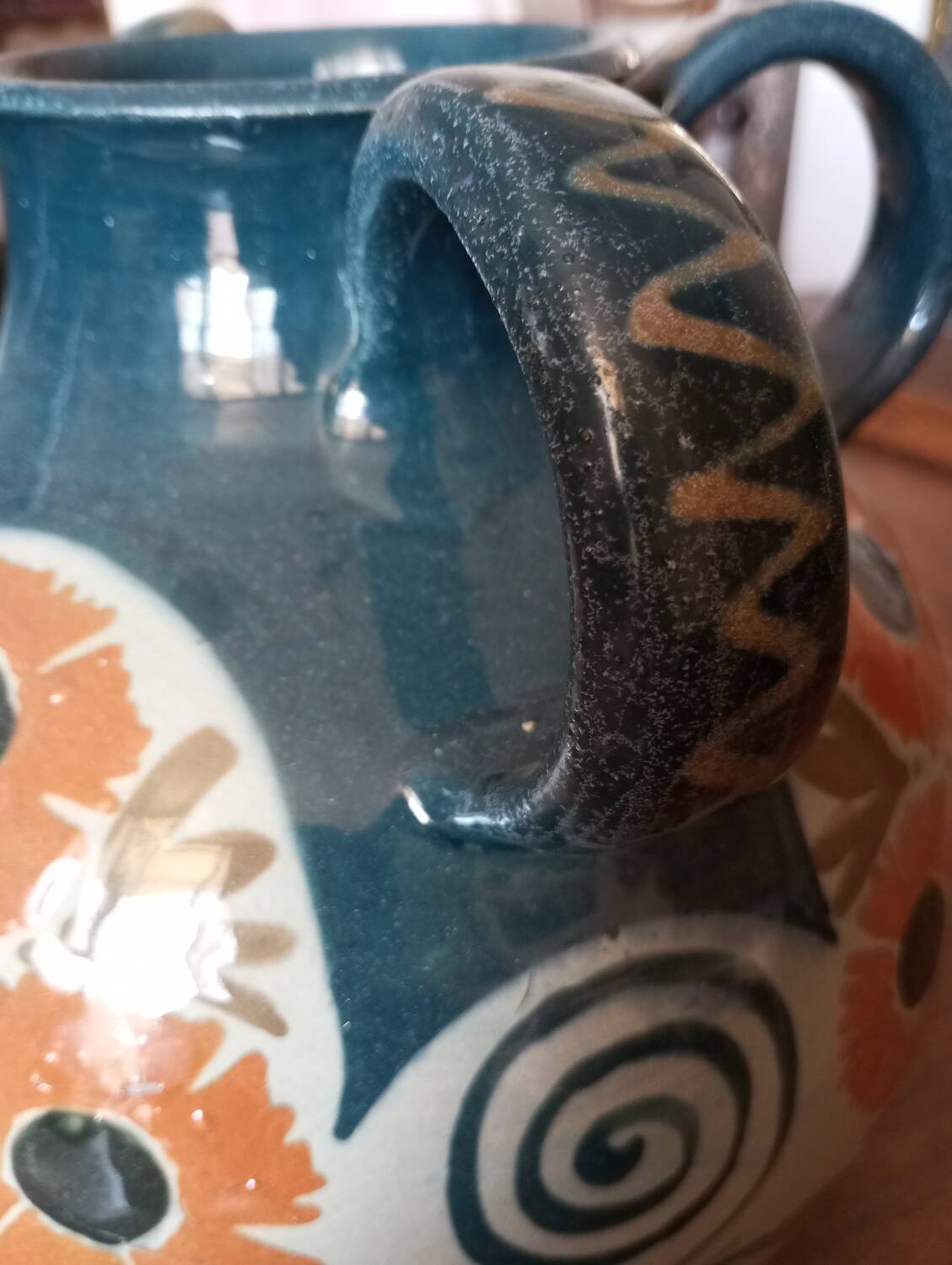Elchinger vase in ceramic with 4 handles