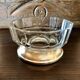 Cut, cup, pocket empty, art deco style, on piedouche silver metal Italy