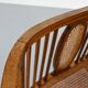 Vintage caned basket bench, 1950s