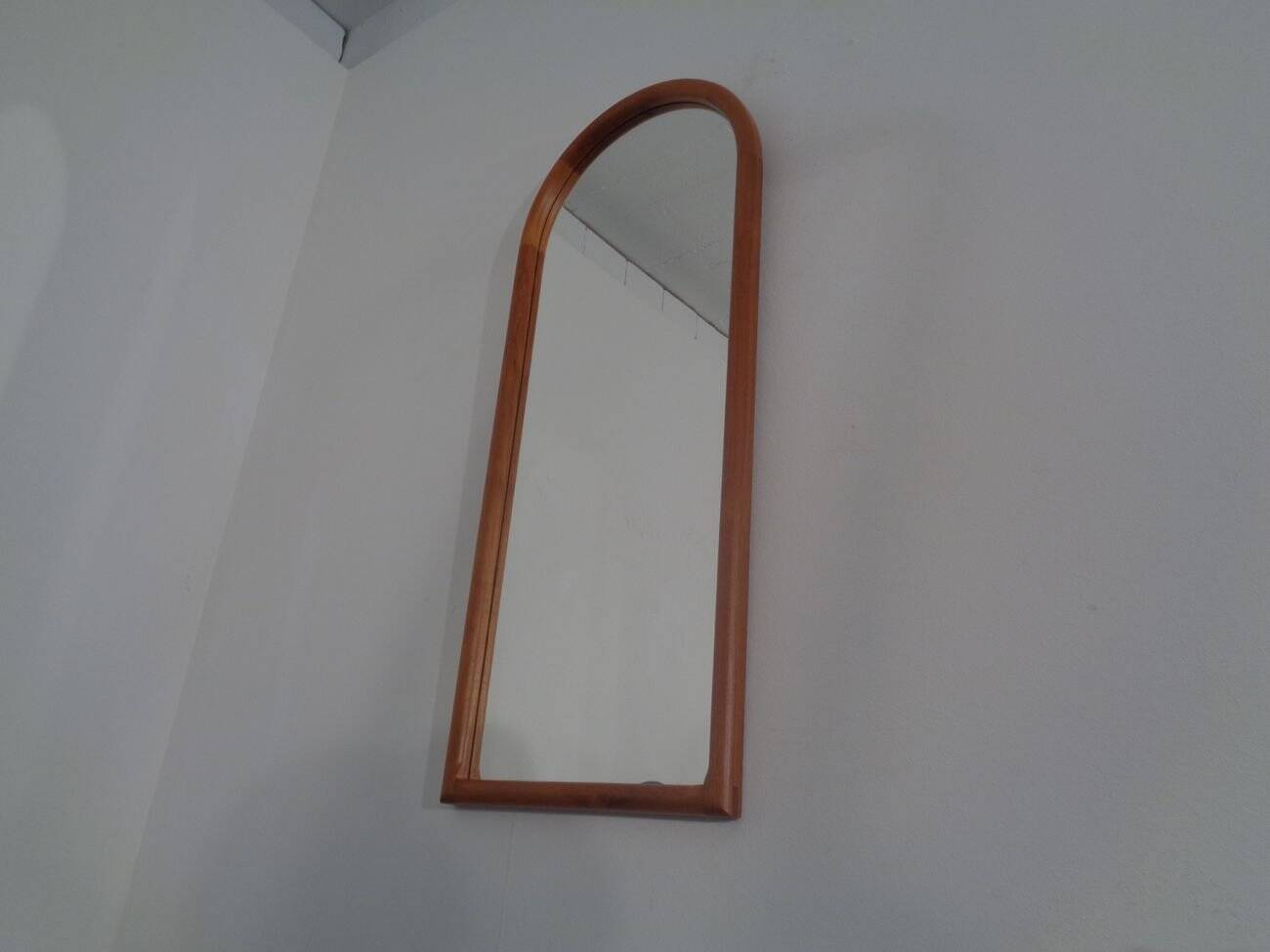 Large Cathedral Teak Mirror by Kai Kristiansen for Vildbjerg Møbelfabrik, 1960s