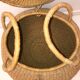 Vintage old wicker basket basket