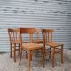 Lot de 4 chaises bistrot Thonet et Baumann