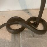 Paire d'appliques en bronze a décor d'un serpent XX siècle