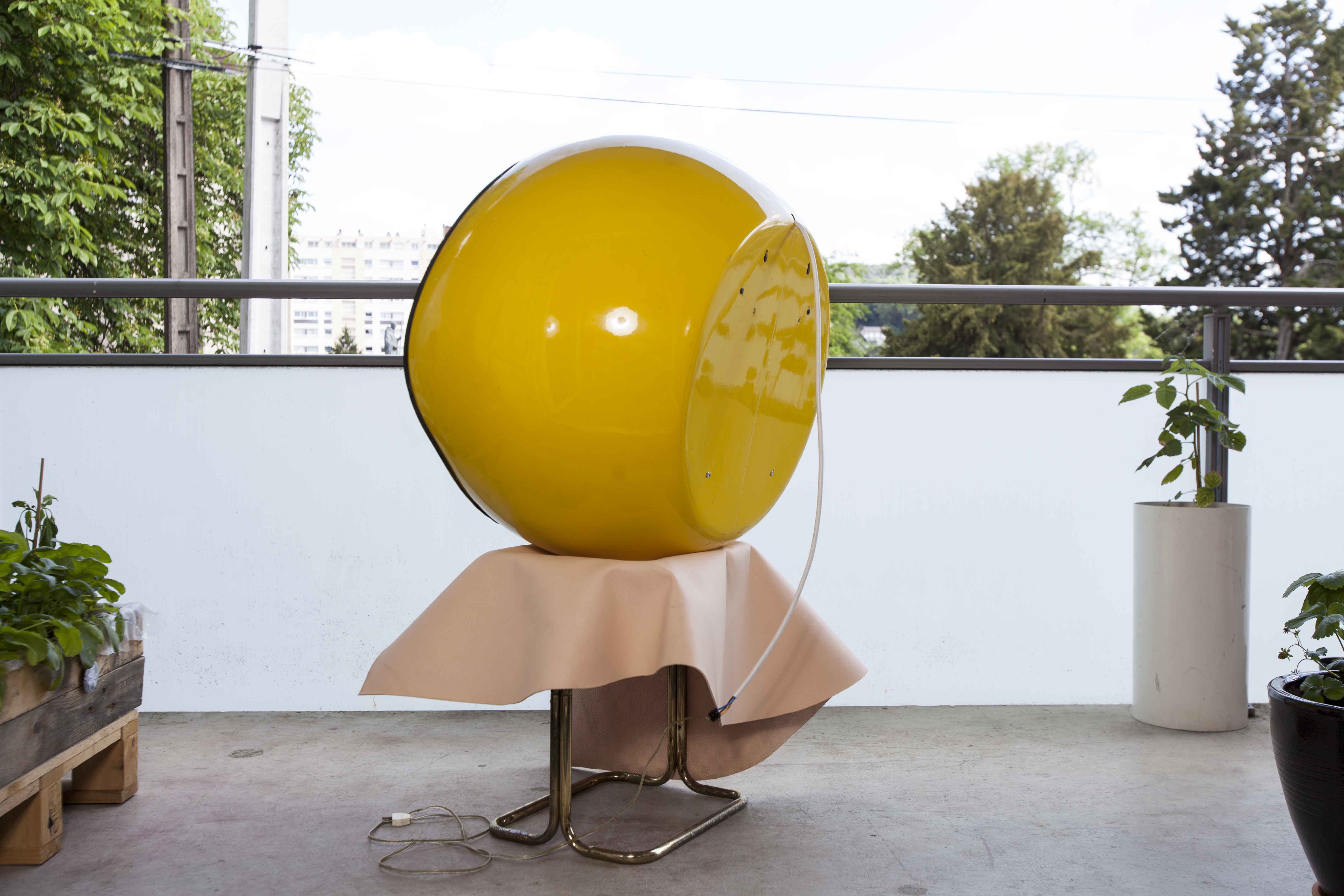 1970 fiberglass telephone booth with light