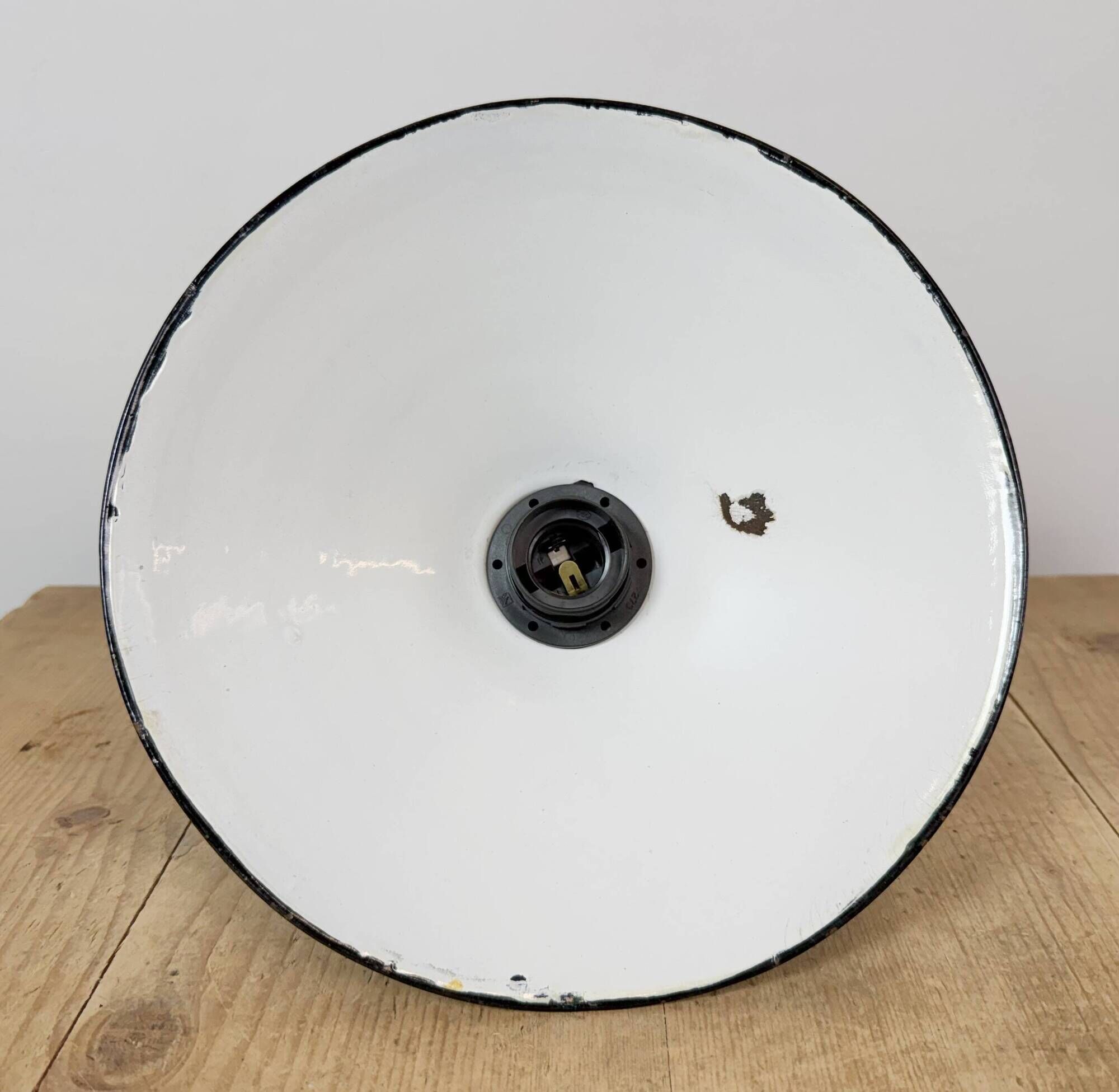Industrial Petrol Enamel Military Pendant Lamp with Cast Aluminium Top