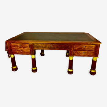 empire era desk in mahogany and gilded bronzes