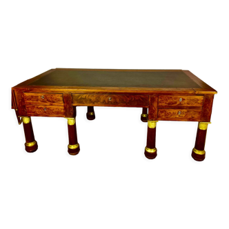 empire era desk in mahogany and gilded bronzes