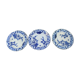 Set of 3 plates creil model montereau Japan digs