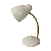 Lampe en métal blanc des années 50 60