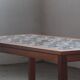 Table basse en teck danois avec plateau en carreaux de céramique, années 1960