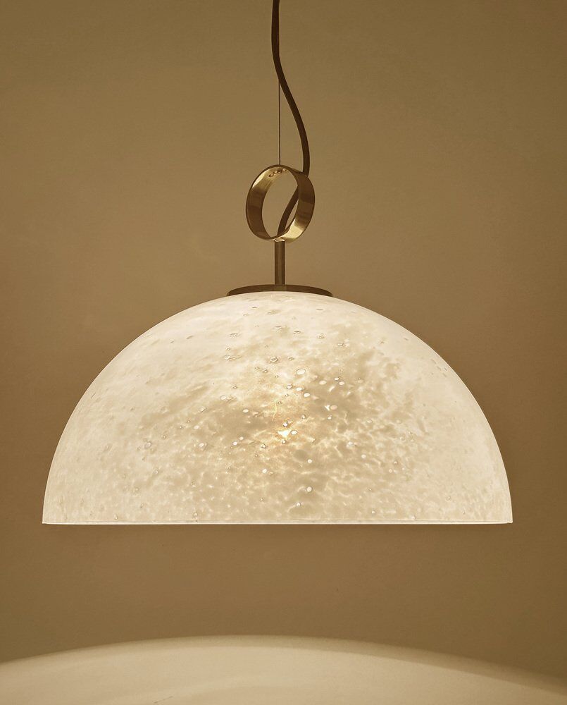 Suspension vintage en verre de Glashütte Limburg, années 1970