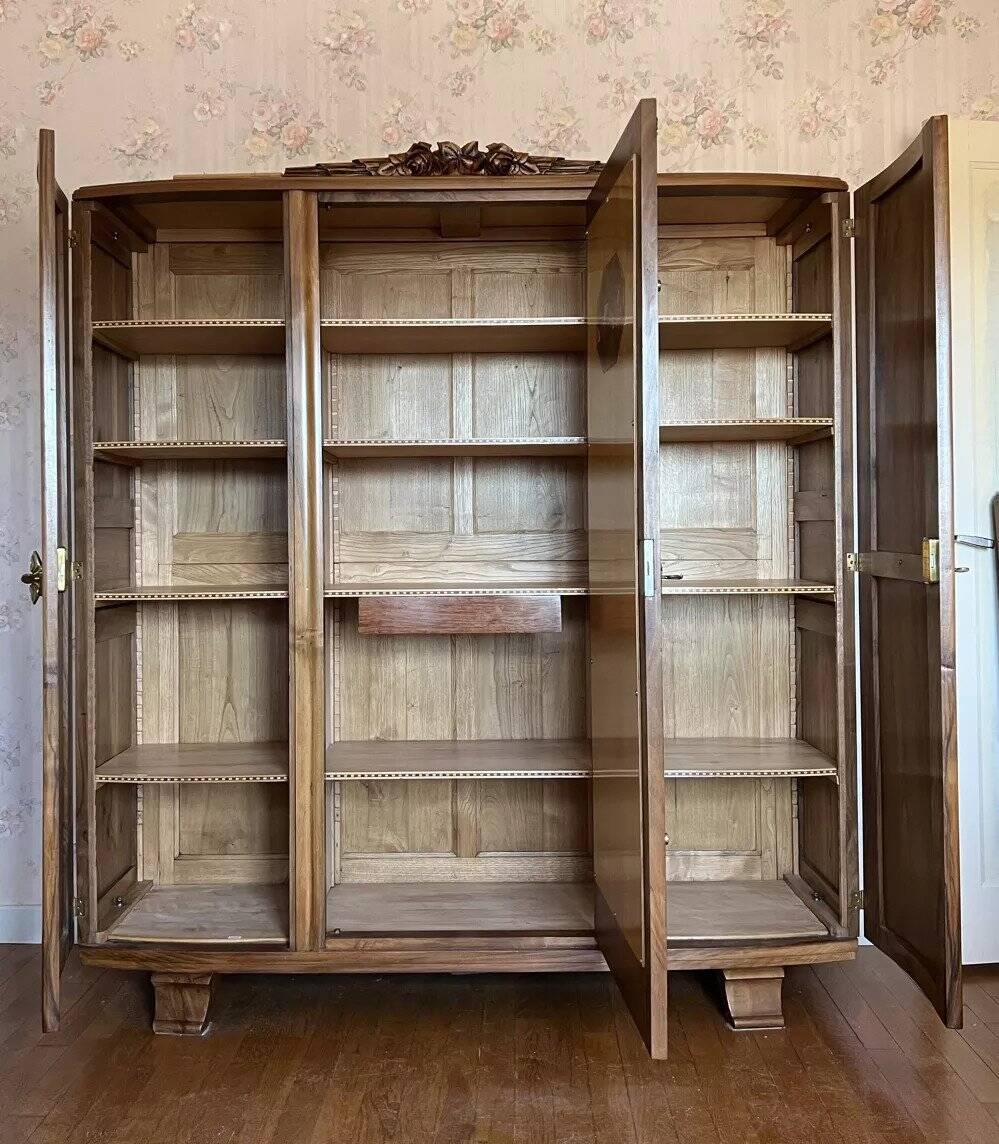 Walnut wardrobe art deco period
