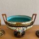 Art Nouveau fireplace set in majolica