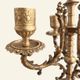 Pair of table candelabra in marble and bronze, Napoleon III style.