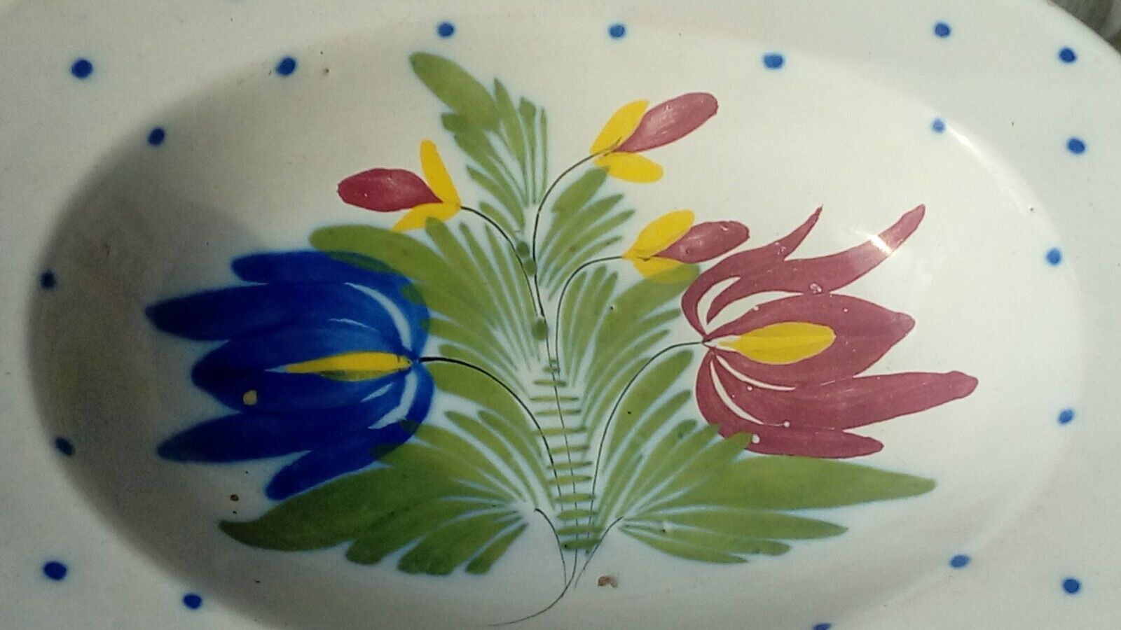 Beard dish barber faience of St Clement end XIXth