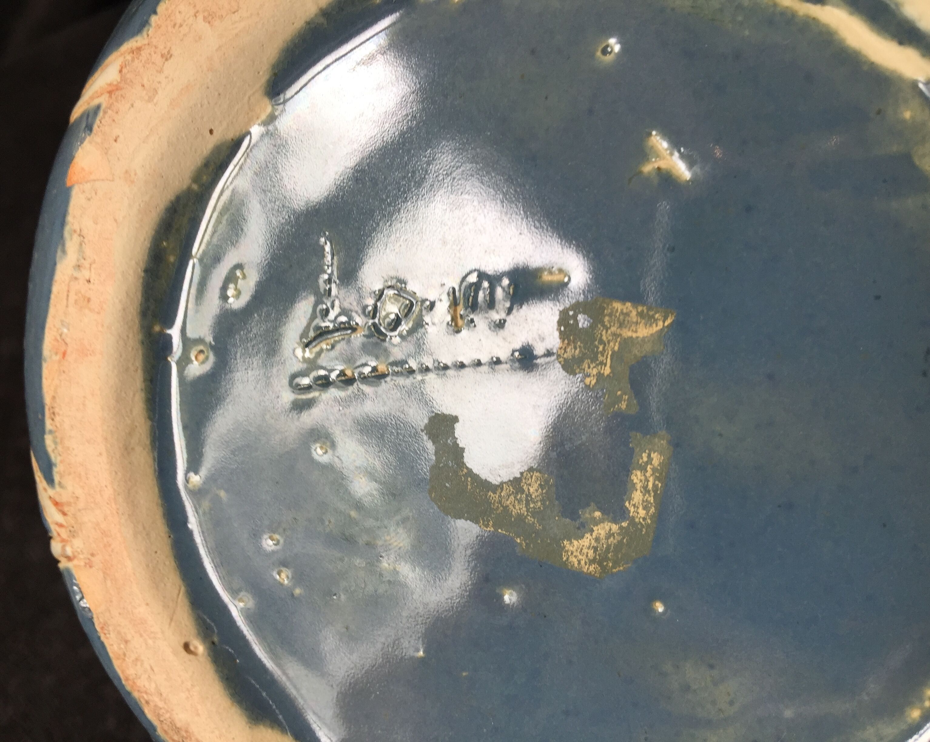 Vase ball glazed earthenware signed louan 1930