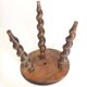 Spiral leg tripod stool