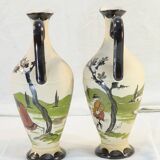 Pair of pitcher / decanter Signed GAITAUD Grés Basque 50s