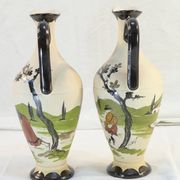 Paire de pichets carafe signé Gaitaud grés Basque années 50