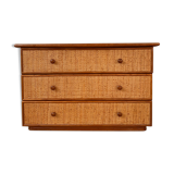 Rattan chest of drawers