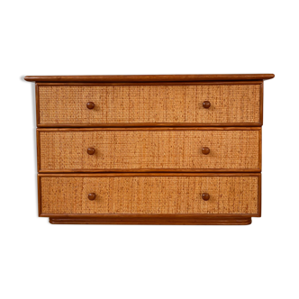Rattan chest of drawers