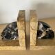 Pair of Art Deco marble bookends