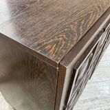 Brutalist sideboard attributed to De Coene, 1970s