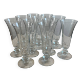 Set of 11 vintage stemmed glasses